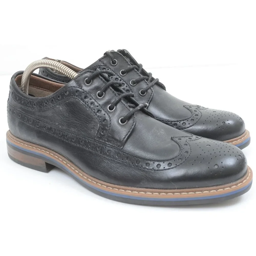Bostonian Men's Melshire Wing‎ Black Tumbled Leather Oxford US 9M